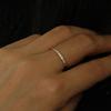 925 Sterling Silver Plating 18K Gold Inlaid Exquisite Zircon Ring for Women Fashion Temperament Party Wedding Jewelry Accessorie