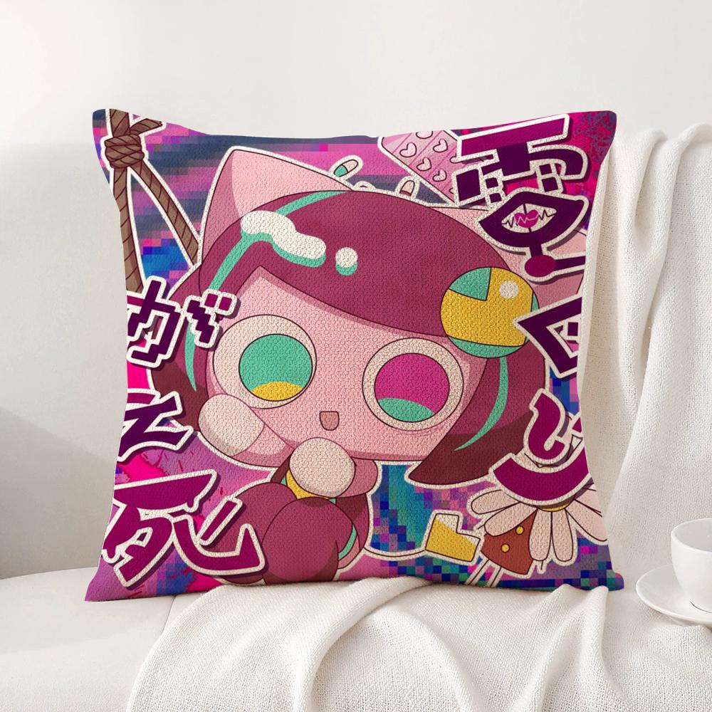 Cartoon P-Pepoyos Cushion Cover Summer Coolness Linen Fabric Double-Sided Printing Pillow Case Sofa Home Decor Gift