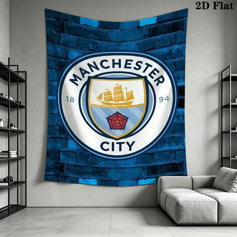 Etihad MCFC GroundWall Hanging Printed Fabric Blanket Decorative Tapestries for Bedroom Living Room Home Decor