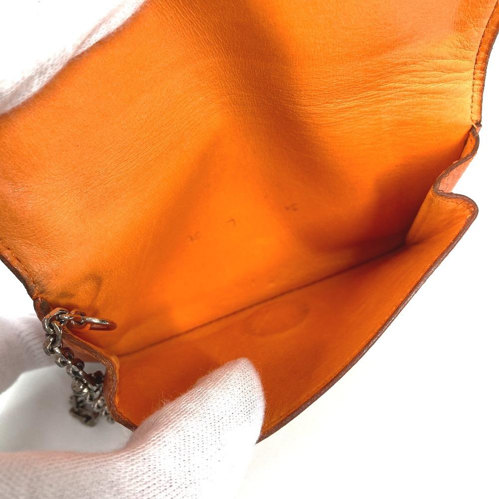 HERMES Serie Dogon logo Bifold card holder/pass case with key chain Card Case