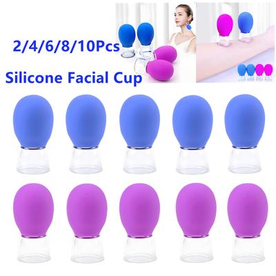 2/10Pcs Facial Cupping Machine Vacuum Negative Pressure Cupping Scraping and Lifting Facial Shaping Unblocking Meridians Care