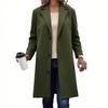 Women's Loose Comfortable Casual And Fashionable V-neck Long Sleeved Solid Color Woolen Jacket