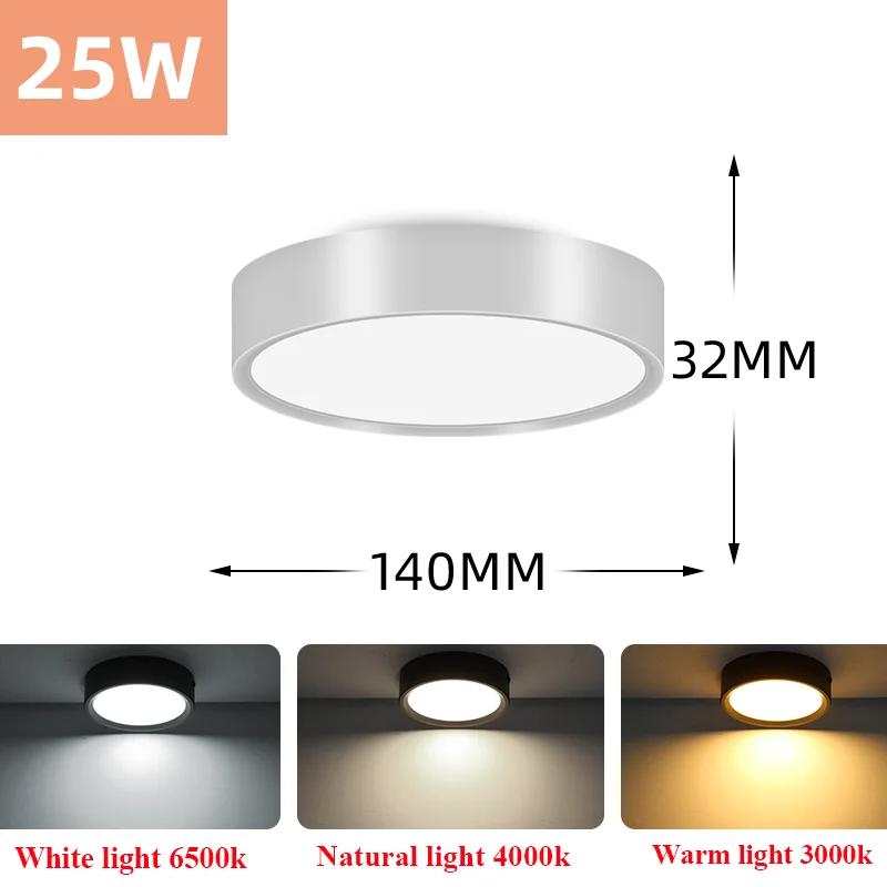 LED Downlights 220V Surface Mounted Panel Spot Lamp 5W 10W 15W 25W For Room Bedroom Living Room Aluminium Ceiling Lighting