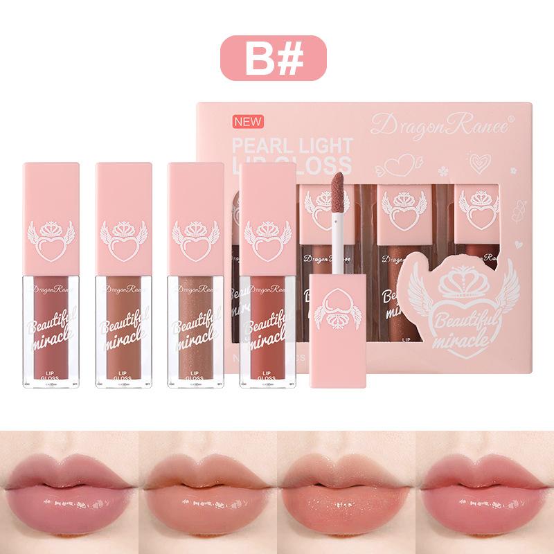 Lesk na rty Mirror Glass Nude Color Hydratační bělící lesk na rty Roztomilá sada