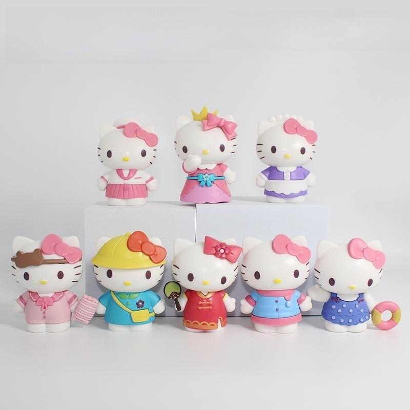 Melody Kt Cat Hand Puppet With Collectible Pvc Figures For Kids And Collectors No Box