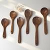 9pcs Acacia Wood Kitchen Utensils Set Long Handle Non Stick Wooden Cooking Utensils Heat Resistant No Paint Frying Spatula Spoon