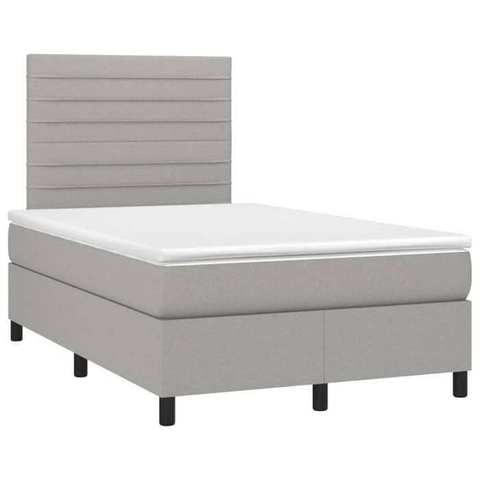 VidaXL Slat Bed Base with Mattress and LED, Upholstered Bed, Double Bed, Adult Bedroom Interior Bed, 3134941