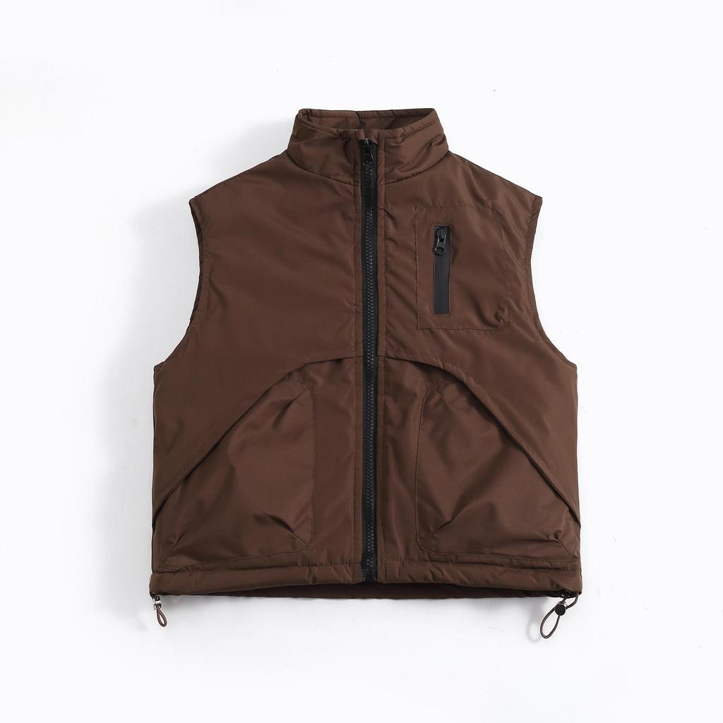 Warme Baumwollweste mit mehreren Taschen für Kinder für Outdoor-Sportarten - Herbst-/Winterstil für Jungen & Mädchen