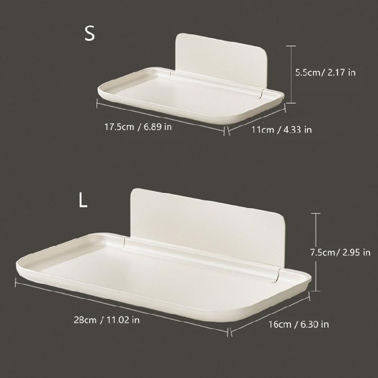 Multipurpose Folding Shelf Perfect For Small Space Foldable Wall Mounted Rack Phone Holder Bathroom Organizer