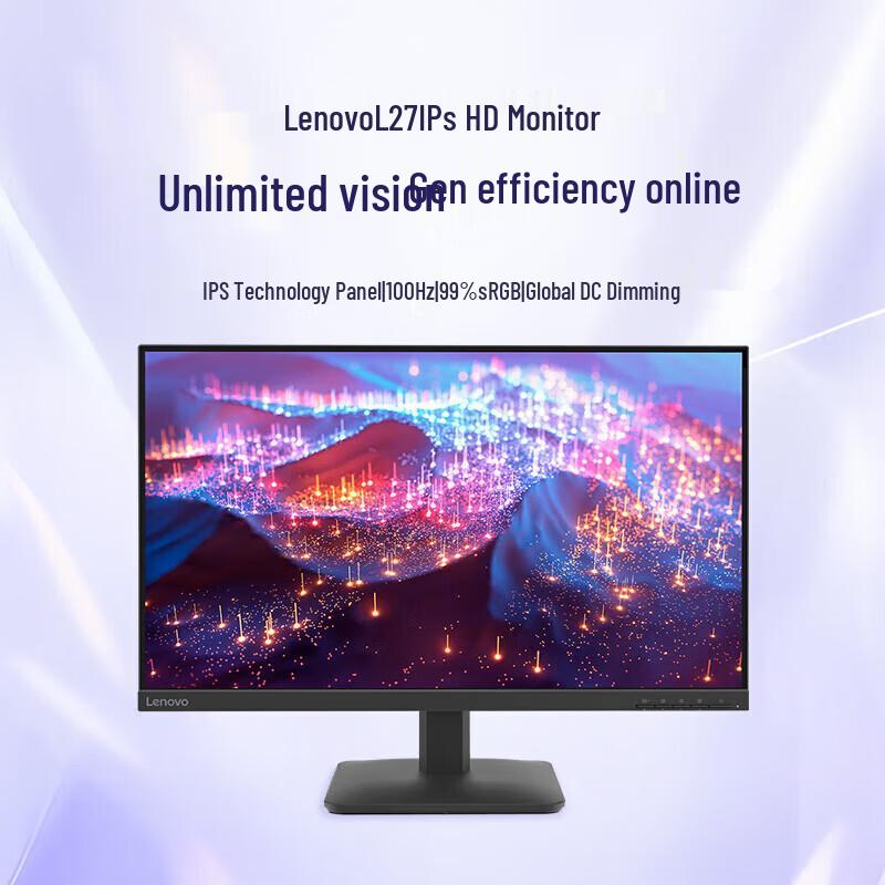 Lenovo L27-4e 27-inch IPS FHD Monitor CN Plug (adapter Included)