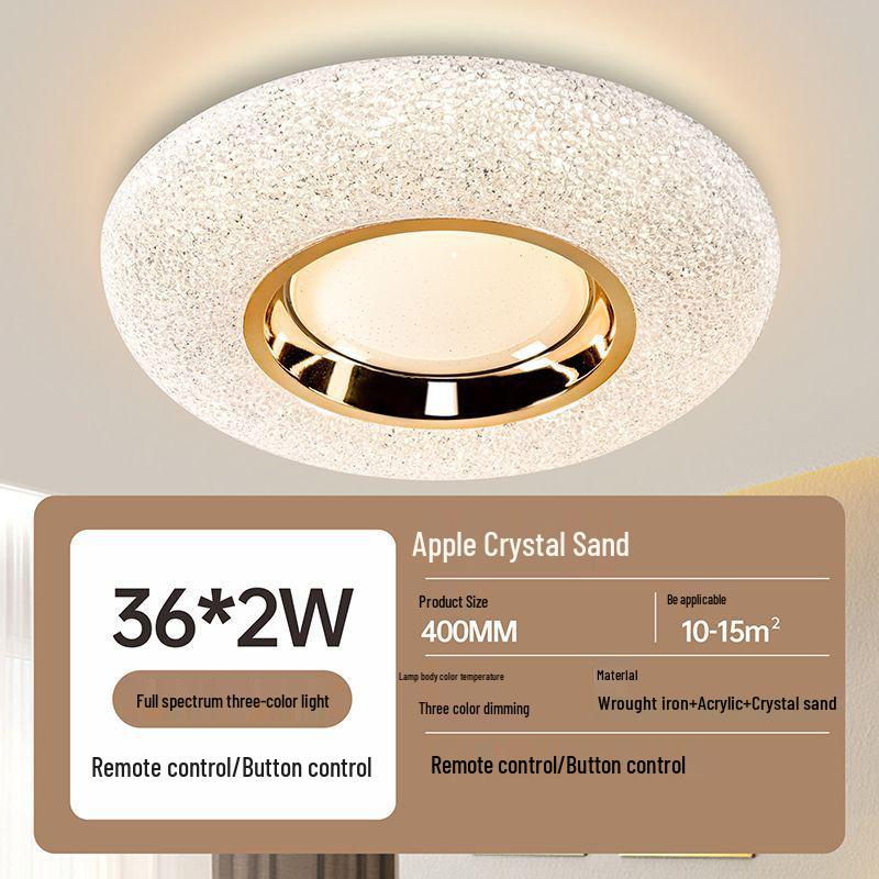 2025 Full Spectrum Super Bright LED Ceiling Light for Master Bedroom & Living Room - Modern Cream Style