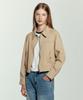 Oioi Collection Cotton Crop Jacket [Beige]