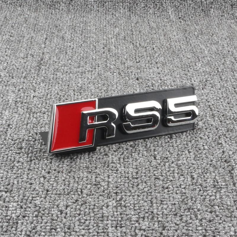 Car Honeycomb Grille Emblem Sticker Car Displacement Badge For 22 A3 A4 A6 Q5 A5 A1 Q3 Q7 A7 TT Q2 SQ5 RSQ3 RSQ8 S3 S4 RS5 RS6