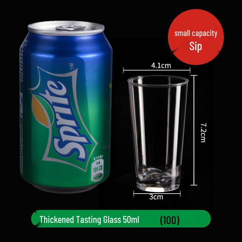 Disposable Transparent Food-Grade Plastic Cups, Thickened for Household & Reception Use