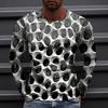 Man's Optical Illusion T-Shirt Round Neck Long Sleeve T Shirt Man Oversized T-Shirt Summer O-Neck Clothing Pullover Man Clothes