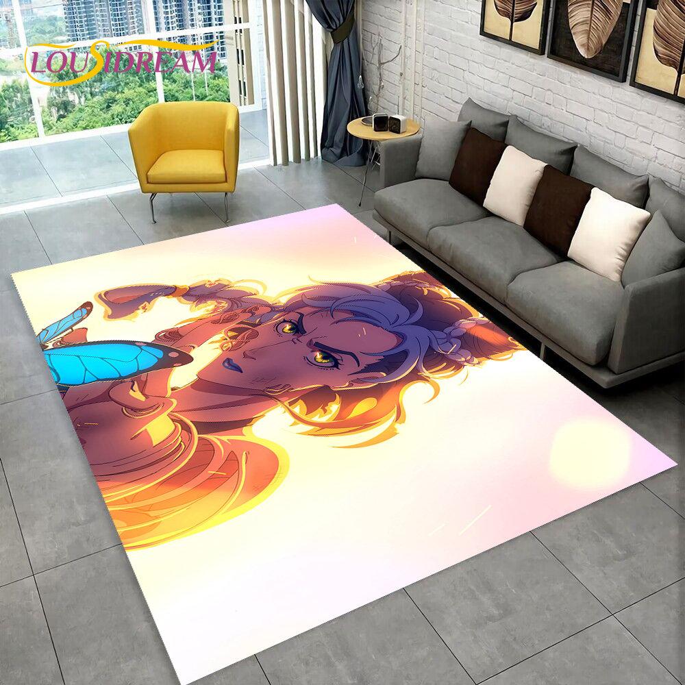 Anime Jojo's Bizarre Adventure  Area Rug,Carpet Rug for Living Room Bedroom Sofa Doormat Decoration, Kid Play Non-slip Floor Mat