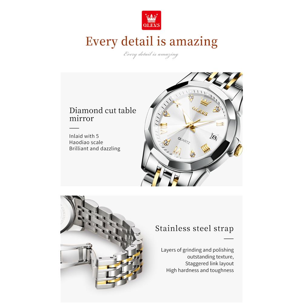 OLEVS 9931 Gift Box Quartz Watch Fashion Calendar Business Top Watch Waterproof Lady Watches