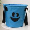 Halloween Candy Basket with LED Light Large Capacity Handle Design Pumpkin Shaped Candy Treat Bags Party Decoration