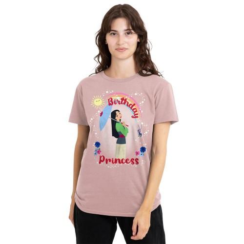 Mulan Womens/Ladies Birthday Princess And Her Lucky Cricket T-Shirt