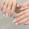 10PCS Nude Almond False Nails with French Tip Easy Effortless Application To Nails for Working Dating or Partying