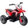 Electric Kids' Motorcycle Honda, 3 Km/h, Sound Effects, for 18-36 Months, Red