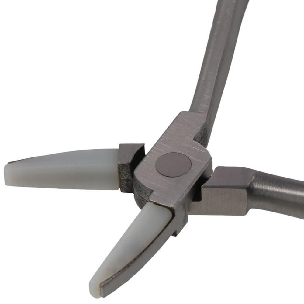 Silver Nose Pad Pliers Half Round Needle Nose Pliers Eyeglasses Pliers  for Glasses Adjusting
