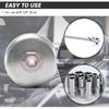 86.4Mm 16Flutes Oil Filter Cap Wrench Removal Tool Socket For BMW Engines/For Volvo With 86Mm Filter Housing Caps, Silver Heavy-Duty Aluminum