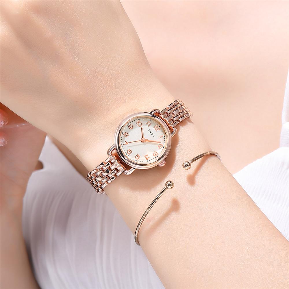 Stylish And Simple Thin Strap, Digital Face Quartz Bracelet Watch, Women'S Metal Chain, Small Women'S Quartz Watch