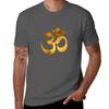 Gold foil om ohm traditional TShirt Work Wear Short Sleeve TShirt