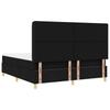 Box Spring Bed with Headboard Black 180 x 200 cm Fabric