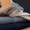 2024 Men's Fashion Half-High Collar Zipper Knit Cardigan Sweater - Autumn/Winter Business Outerwear