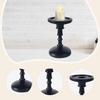 Pillar Candle Holder Gift Stable Desktop Ornament Classical Resin Candlestick Holder Table Centerpiece for Living Room Mantle