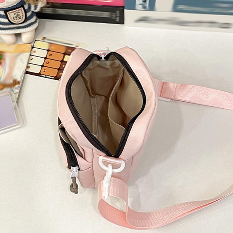 Kawaii Capybara Anime Crossbody Bag Versatile Student Casual Messenger Bag Sweet Translucent Cute Lightweight Canvas Multipurpose Shoulder Bag