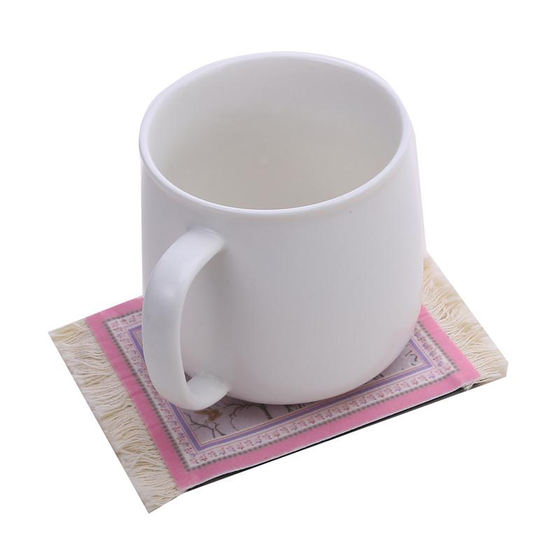 Persian Mini Woven Rug Mat Mousepad Retro Style Carpet Pattern Cup Coasters