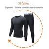 Conjunto de Capa Base Cálida de Secado Rápido para Hombre para Otoño/Invierno - Ideal para Montañismo, Senderismo y Running