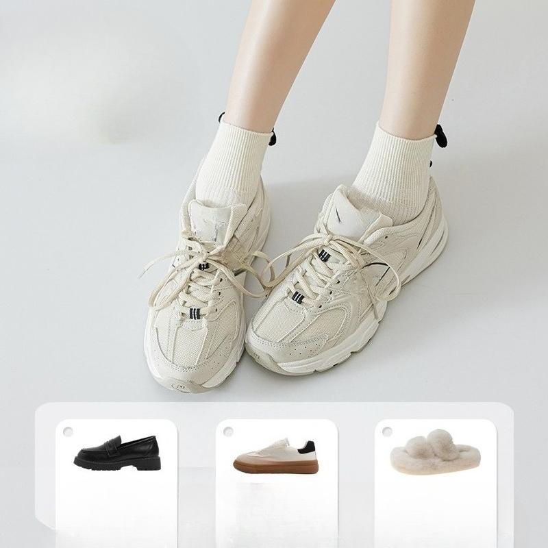 Women's Summer Thin Cartoon Cute Three-dimensional Ear Socks, Versatile Sweat-absorbing and Odor-proof Short Socks, Boneless