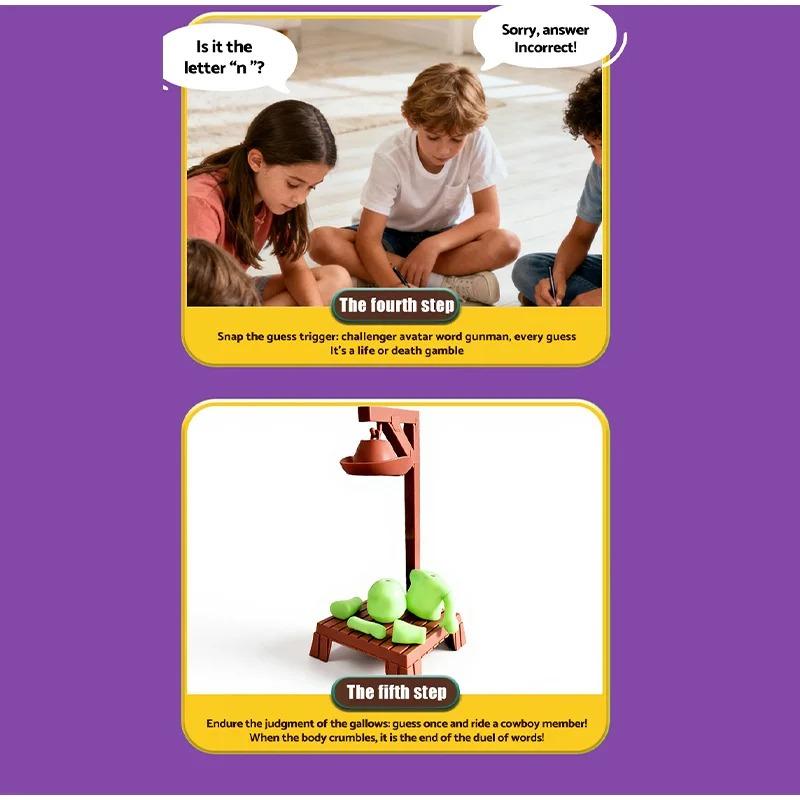 Giochi da Tavolo Appesi Non Tossici Nuovi per Bambini con Lavagna Impiccato Mistero Indovina Parola Prima che Hank Cada Appeso con Bambola Gioco da Tavolo da Viaggio