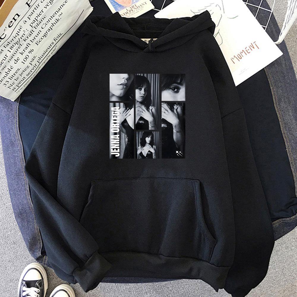 

Дженна Ортега 2025 Новое Худи Популярное Красивое Для Мальчиков/девочек Флисовая Толстовка Харадзюку Повседневное С карманом Унисекс Судадерас Пуловеры L чёрный