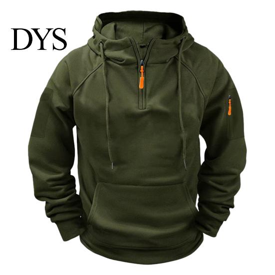 Versatile Active Top for Cycling Men's Quarter Zip Up Hoodies, Long Sleeve Hooded Sweatshirt, Warm Sweatshirt School Daily Wear Casual Fall