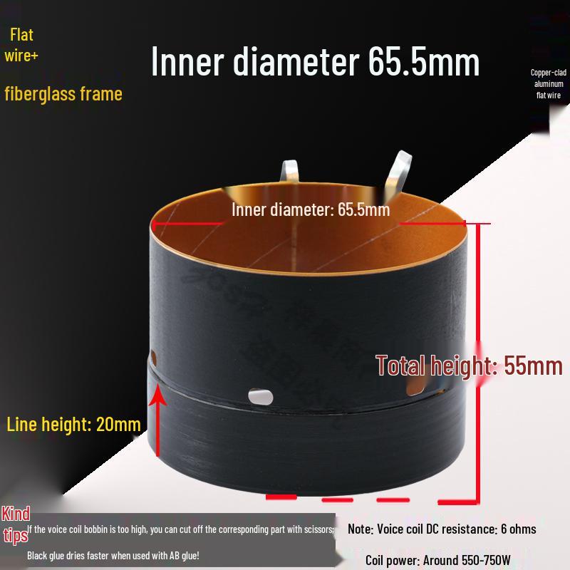 65.5-99.5mm Aluminum Flat Wire Bass Voice Coil for 12-15 Inch Speaker Repair