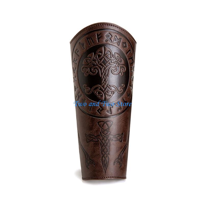 HX6F Medieval Knight Arm Punk Armband Halloween Costume Arm Guard Music Festival Arm Bracers Roleplay Arm Sleeves
