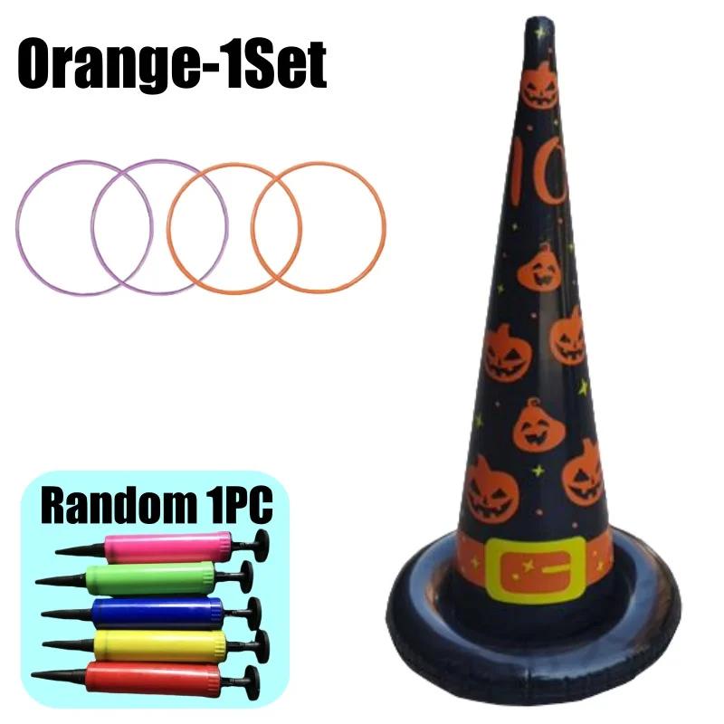 Halloween Games Inflatable Witch Hat Ring Toss Game Halloween Inflatable Ring Toss Game Halloween Indoor Outdoor Family Game