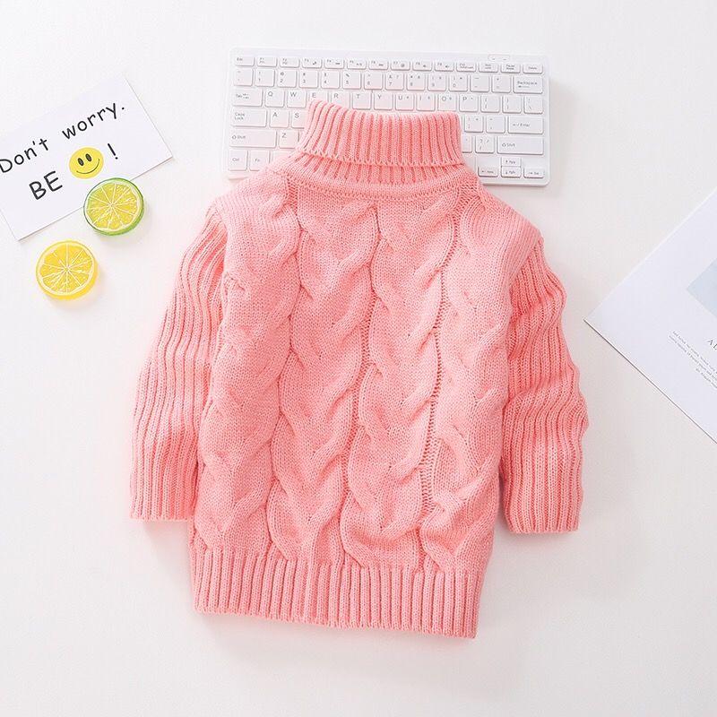 Kinder Kinder Solider Pullover Herbst Winter Jungen Mädchen Rollkragen Gestrickte Pullover Tops Kleidung