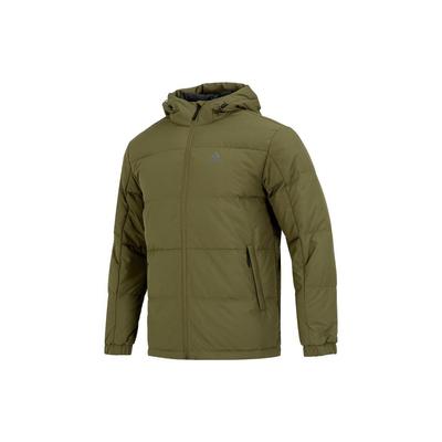 Giacca Imbottita in Piumino con Stampa Logo e Dettaglio Tasca con Zip Uomo Capispalla Verde Militare HN2093