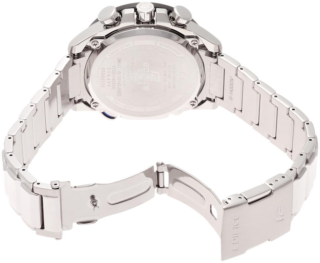 Casio Edifice Watch with Smartphone Silver Link, EQB-501XDB-1AJF,