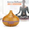 Seven-Color Ultrasonic Wood Grain 300ML Aroma Humidifier for Home, Office, or Bedroom