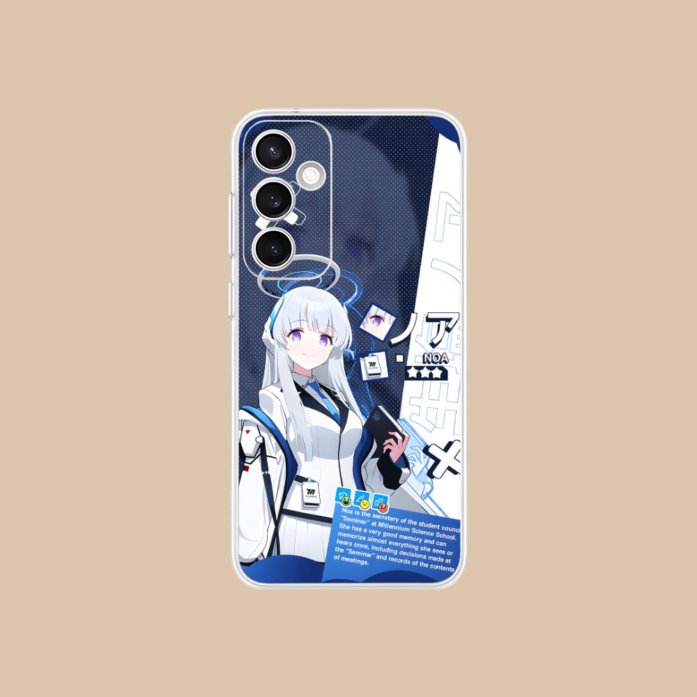 Blue Archive Ushio Noa Phone Case for Samsung Galaxy S25 S24 S23 S22 S21Plus FE Ultra Clear Colorful Cover Luxury Smartphone