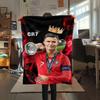 1PC Cristiano Ronaldo Patterned Flannel Blanket Suitable For All Seasons for Home Decor Warmth and Comfort Gifts Holiday Present