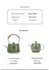 Enamel Color Ceramic Tea Set with Hand-Painted Floral Design, White Porcelain Kung Fu Brewer with Handle