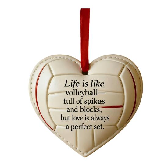 Heart-shaped Baseball Ornament Sporty Christmas Tree Hanging Pendant Birthday Valentine Day Decoration